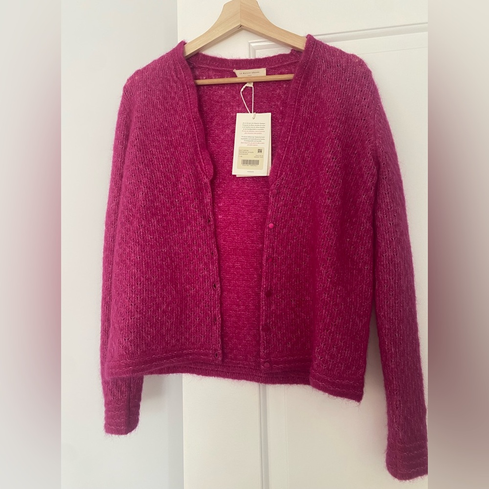 NWT Sézane - Saphia Cardigan in Winter Raspberry